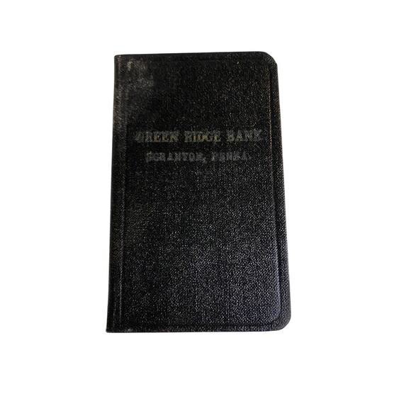 Vintage Green Ridge Bank Scranton Penna Account Register Book 2.5" x 4" - Picture 1 of 5